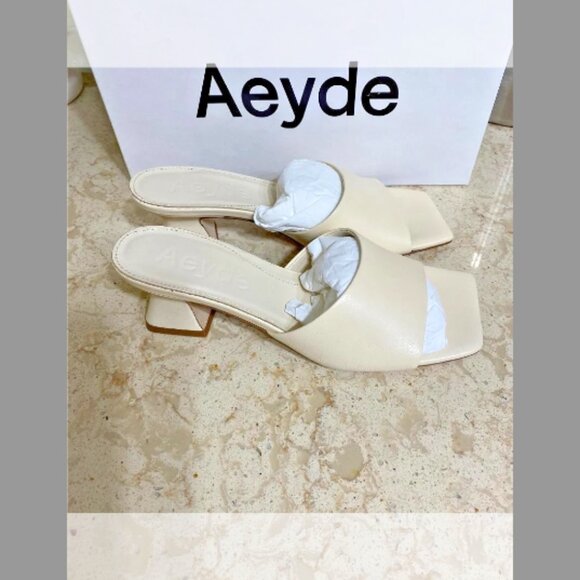 Aeyde NIB ALE Metallic Mule Sandals (Orig.$480) w/tax (Size 7B/37EU) Color-Cream - Picture 5 of 8